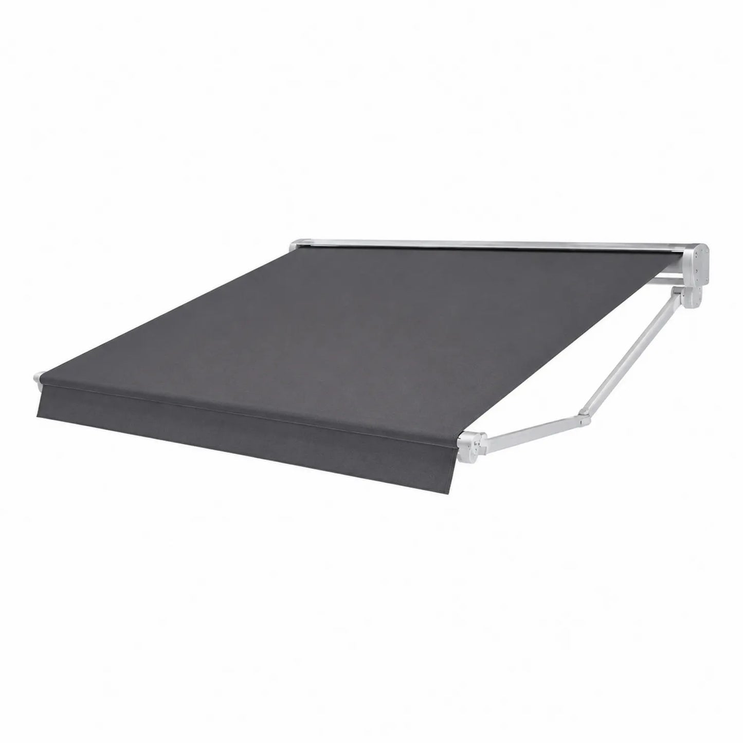 Auvent rétractable extérieur en polyester et aluminium Gris anthracite 300x250 cm