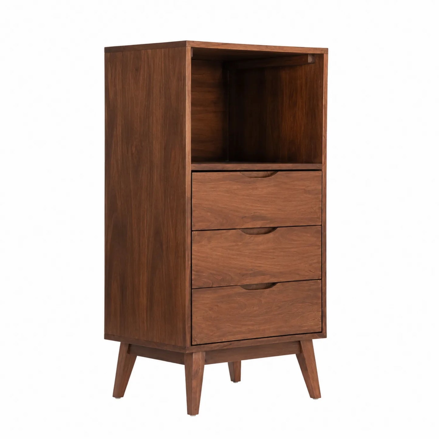Commode en Bois Marron avec 3 Tiroirs